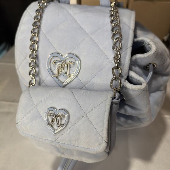 Juicy Couture Handbags - JUICY COUTURE 2IN1 Backpack NWT Baby Backpack With Coin Purse/Blue